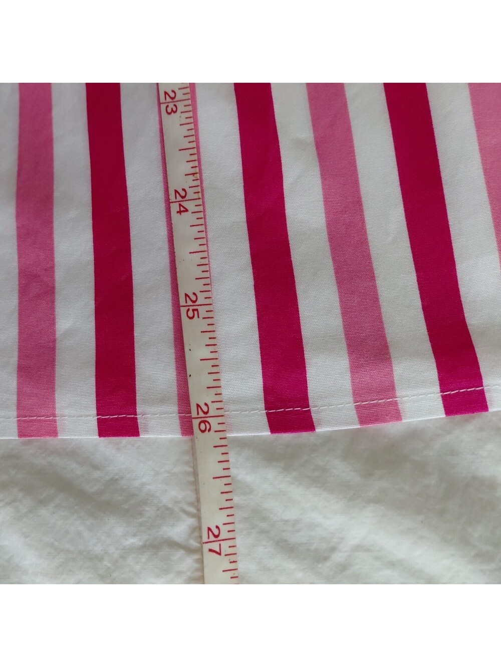 Talbots Womens Pink White Striped Collared Button Front Shirt L Cotton EUC #1050 - Picture 8 of 10